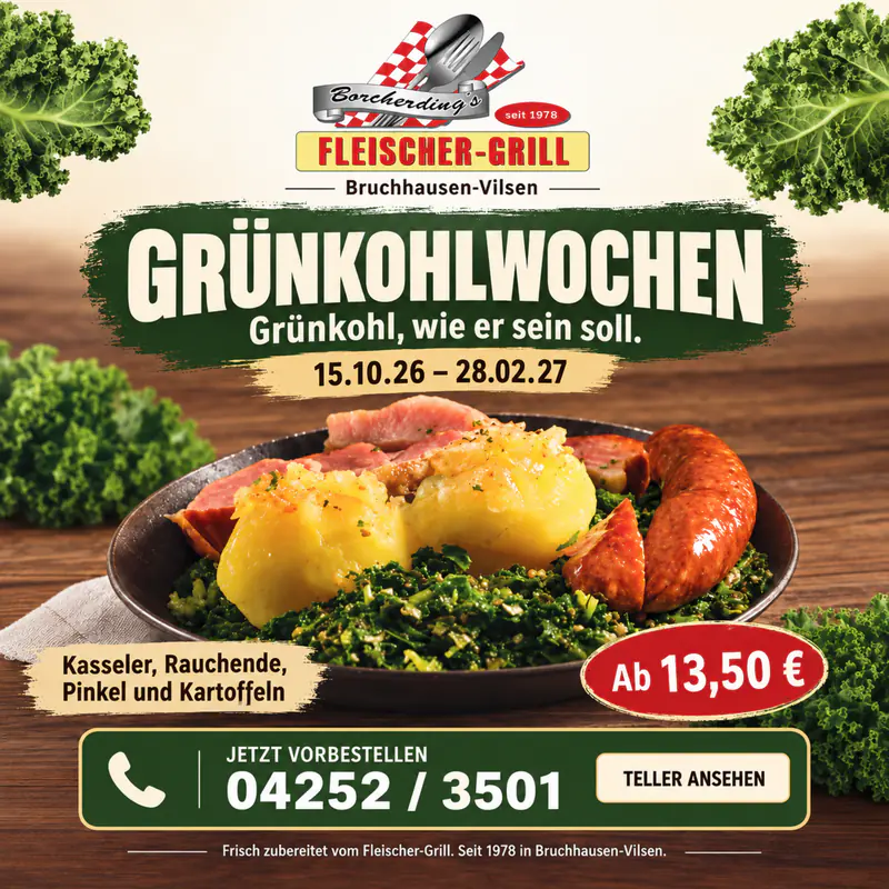 Anzeige fuer Grünkohlwochen