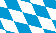 Bayerische Rautenflagge in Blau und Weiß als Symbol für die Bayrische Woche