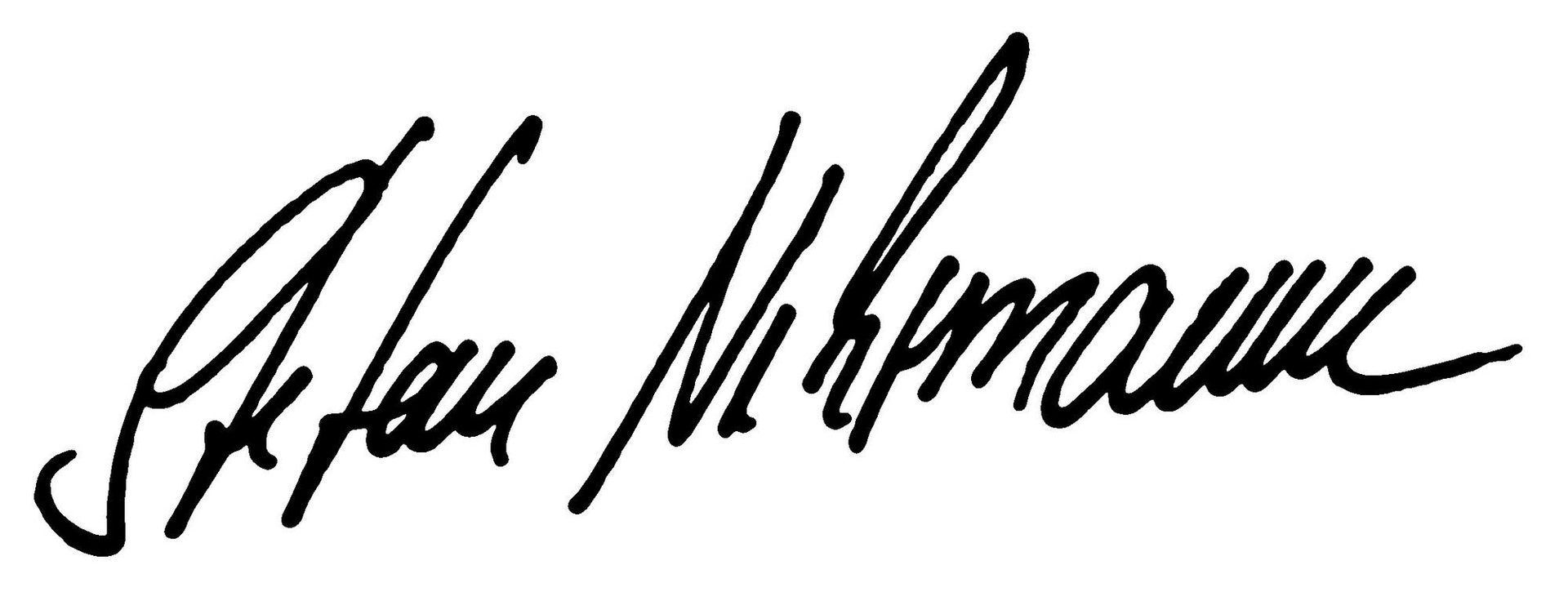 Handschriftliche Unterschrift von Stefan Nehrmann