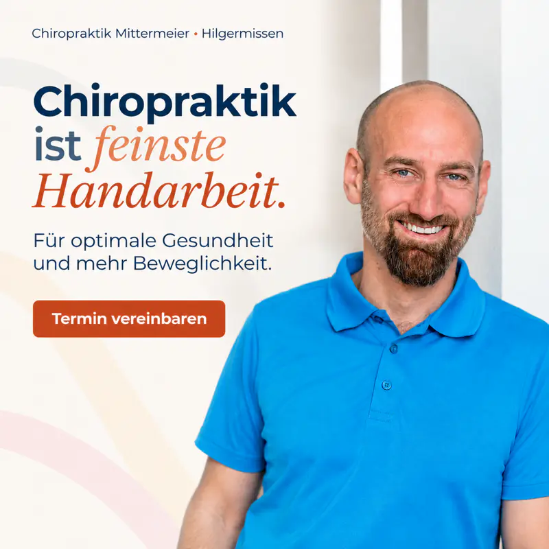 Anzeige fuer Chiropraktik Mittermeier – feinste Handarbeit für optimale Gesundheit