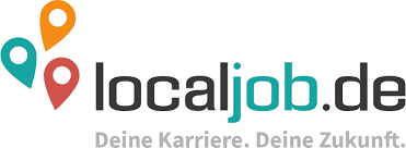 Freigestelltes Logo localjob.de mit drei Kartenmarkern und dem Claim Deine Karriere. Deine Zukunft.