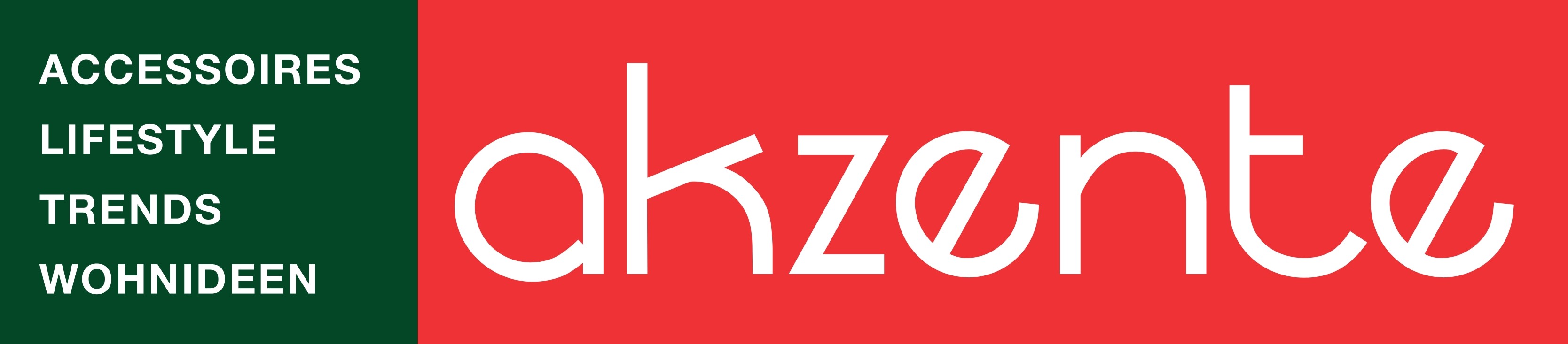 Banner akzente mit den Rubriken Accessoires, Lifestyle, Trends und Wohnideen