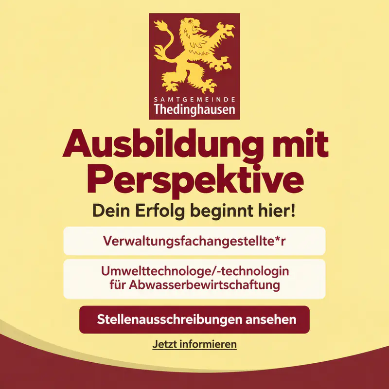 Anzeige fuer Ausbildung mit Perspektive – Samtgemeinde Thedinghausen