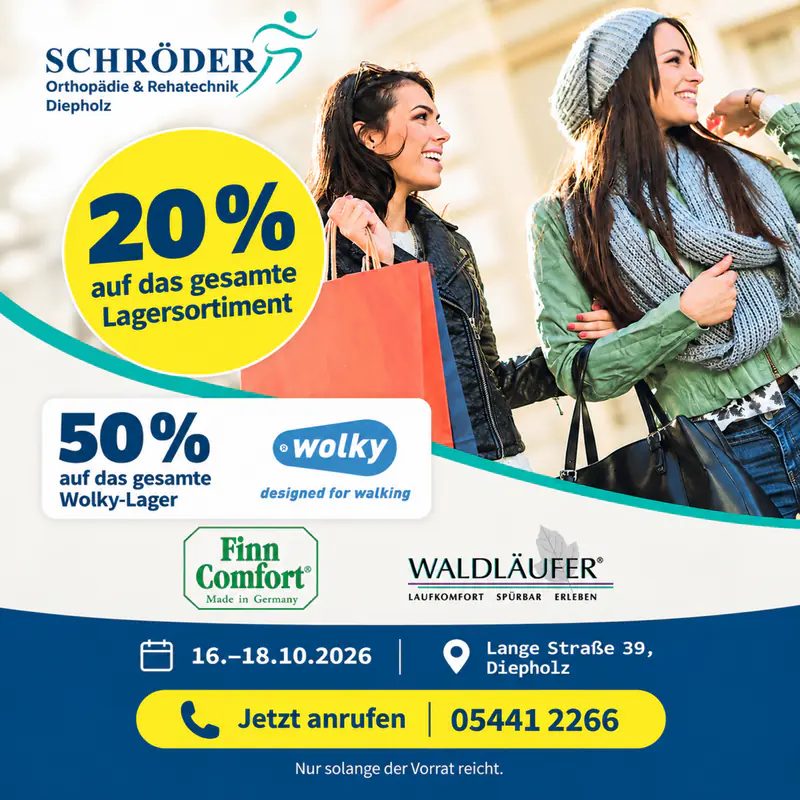 Anzeige fuer Schröder Orthopädie & Rehatechnik Diepholz – Aktionstage 16.–18.10.2026