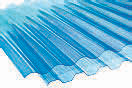 Blaue PVC-Wellplatte mit Sinusprofil
